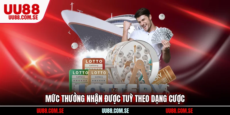 Mức thưởng nhận được tuỳ theo dạng cược